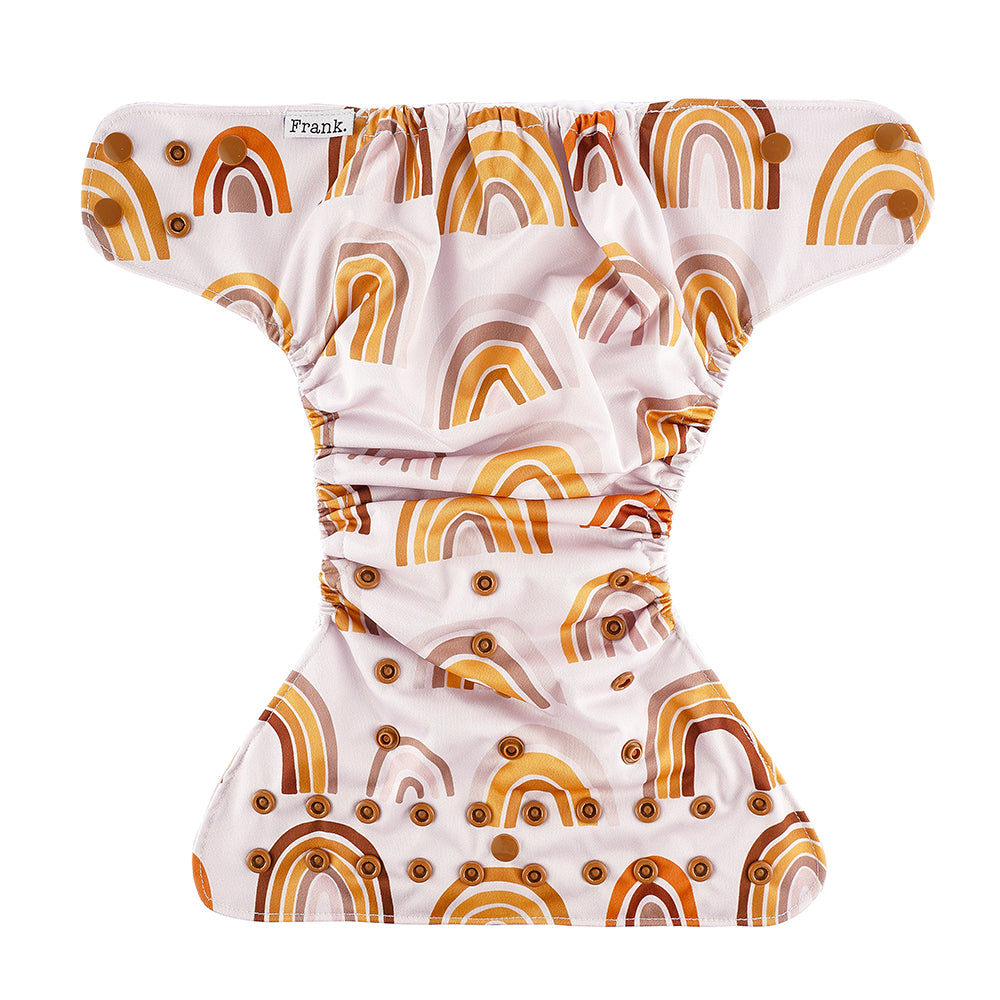 Rainbow cloth nappy. Australian owned cloth nappies. 