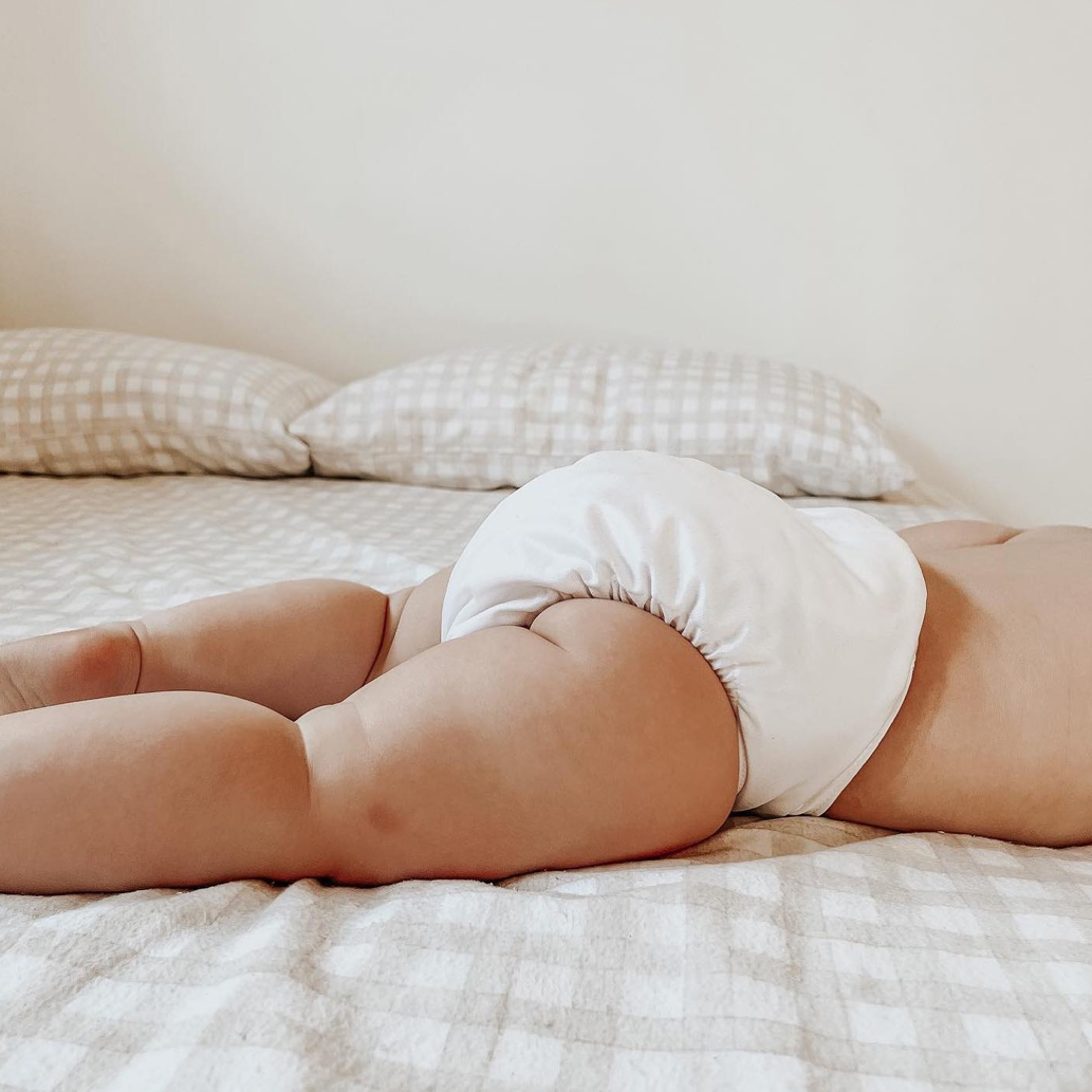 white modern cloth nappy