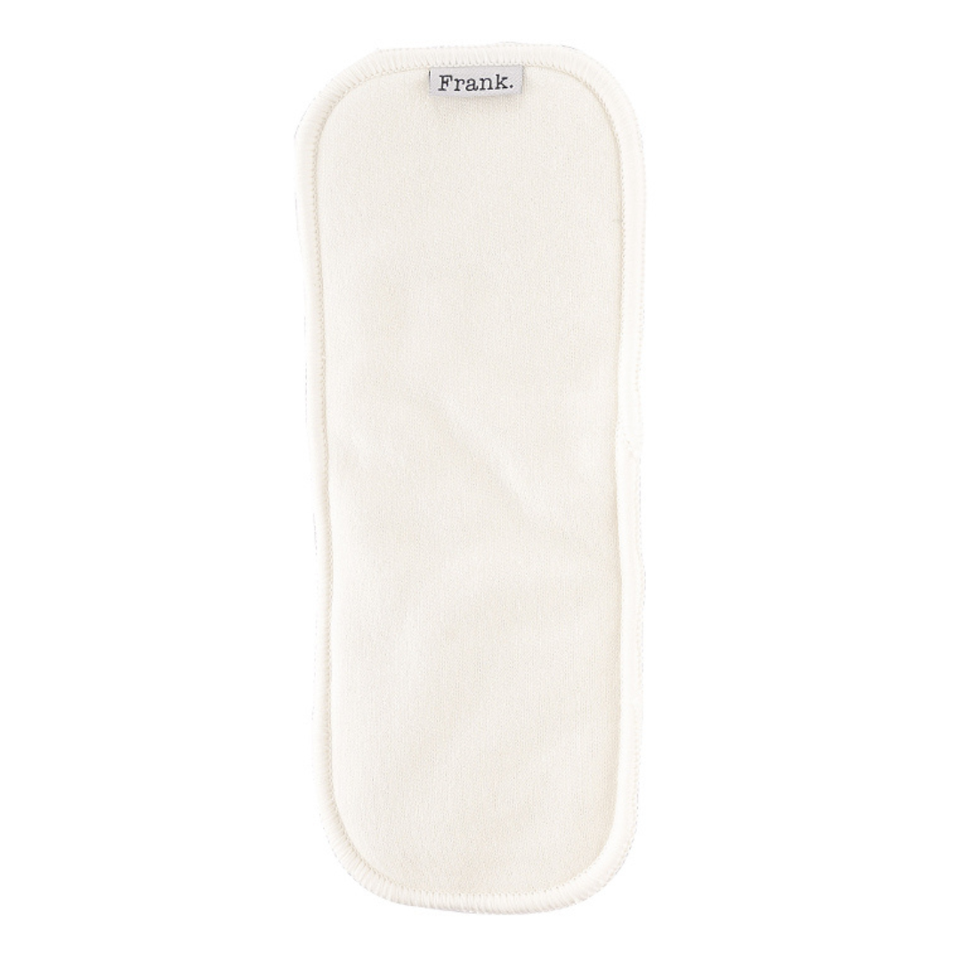 Our cloth nappy inserts are bamboo and cotton. Heavy wetter inserts