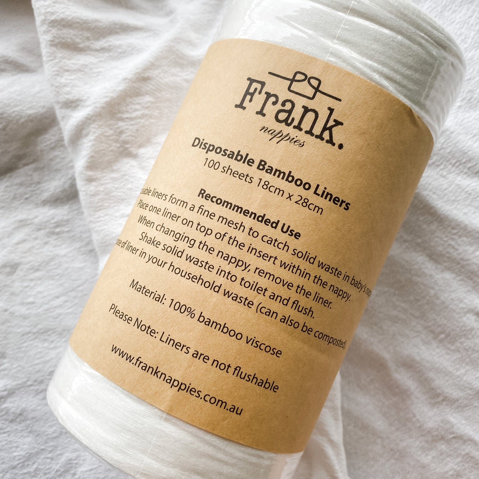 Cloth nappy liner roll. Bamboo liners for cloth nappies.