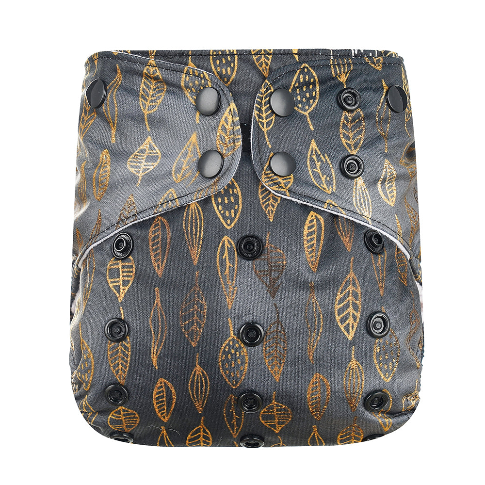 Nature print cloth nappy. Reusable nappies Australia